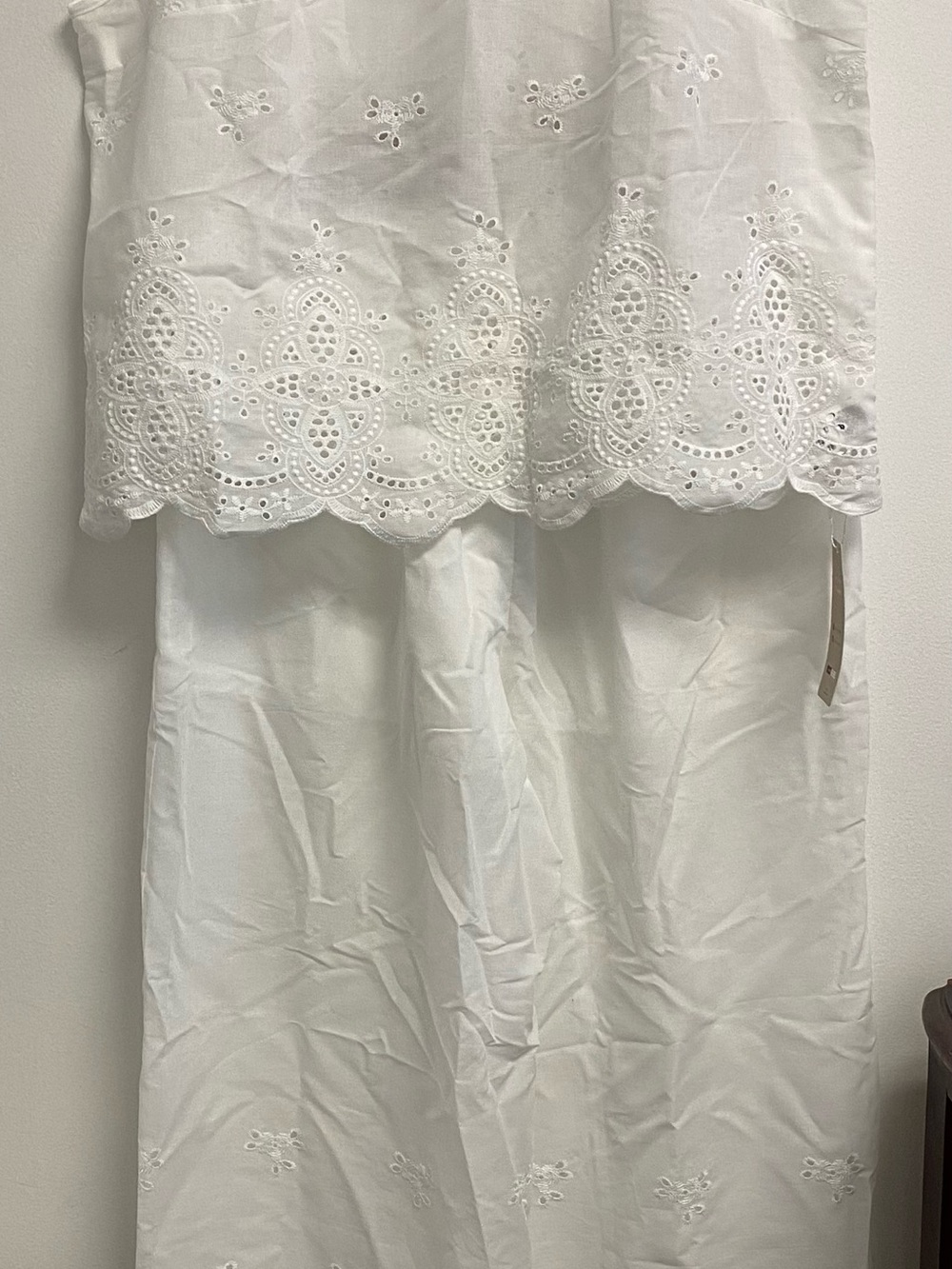 White Eyelet Embroidered Pants outfit